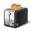 2-Slice Toaster with 1.5 inch Wide Slot, 5 Browning Setting and 3 Function: Bagel, Defrost & Cancel, Retro Stainless-Steel Style, Toast Bread Machine