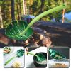 Green Leaf Cooking Spoon Vegetables Fruit Salad Baking Bread Universal Spoon For Camping