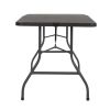 6 Foot Centerfold Folding Table, Black