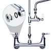 Wall Mount Pre-Rinse Faucet Kitchen Sink 36in Height Sprayer