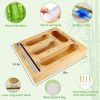 Ziplock Bag Organizer for Drawer; Bamboo Baggie Organizer; Plastic Wrap Dispenser with Cutter; Storage Bag Organizer Suitable Gallon; Quart; Sandwich&