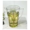 2.75 Quarts Designer Classic Palm Tree Acrylic Pitcher with Lid, Crystal Clear Break Resistant Premium Acrylic Pitcher for All Purpose BPA Free