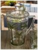 2.75 Quarts Designer Classic Palm Tree Acrylic Pitcher with Lid, Crystal Clear Break Resistant Premium Acrylic Pitcher for All Purpose BPA Free