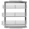 3-Tier Pull-out Kitchen Wire Basket Silver 18.5"x13.8"x22"