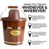 4 Quart Electric Wood Bucket Ice Cream Maker with Carry Handle