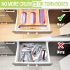 Ziplock Bag Organizer for Drawer; Bamboo Baggie Organizer; Plastic Wrap Dispenser with Cutter; Storage Bag Organizer Suitable Gallon; Quart; Sandwich&