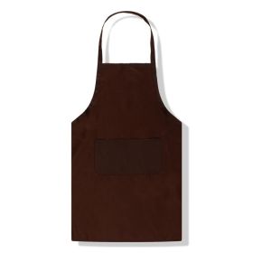 Fashion Home Kitchen Thickened Apron (Option: Coffee-58X73cm)