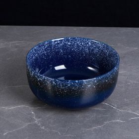 Japanese Ceramic Wholesale Retro Soup Bowl Salad Bowl Tableware (Option: Starry sky-8inch 190x80mm-4PCS)