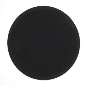 Large Silicone Honeycomb Pattern Round Heat Proof Mat Placemat Meal (Color: Black)