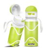 Tennis Pattern Straw Lid Water Bottle; Flip & Sip Double Stainless Steel Thermal Insulation; Sports Bottle; Outdoor Mug