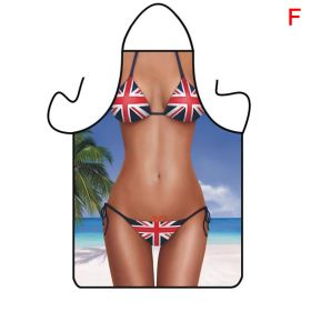 1pc Funny Muscle Man Kitchen Apron Sexy Women Cooking Pinafore Home Cleaning Tool (Style: F)