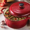 6.5 Qt Enameled Round Cast Iron Dutch Oven