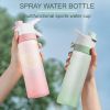 Misting Water Bottle for Sports and Outdoor Activities - BPA-Free Food Grade Plastic with Spray Mist - Portable and Convenient for Office, Gym, Runnin