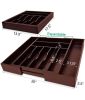 Adjustable Expandable Kitchen Utensils Drawer Organizer  For Bamboo Flatware Organizer