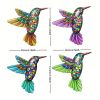 1pc/4pcs, Metal Hummingbird Wall Art Decor, Metal Birds Outdoor Wall Sculpture Decoration Hanging, Room Decor, Home Decor, Wedding Decor, Holiday Deco