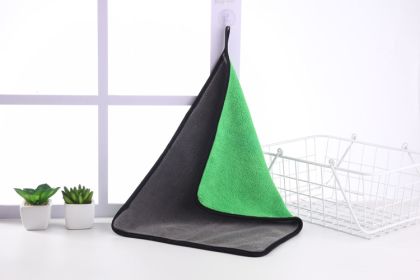 Coral Fleece Car Kitchen Cleaning Cloth (Option: Green-500g 30x40cm)